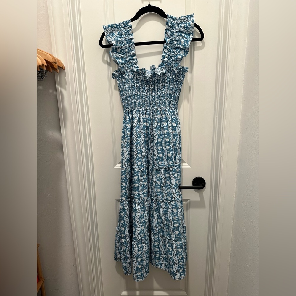 Hill House Ellie Crepe Nap Dress Trailing Vine Size Small